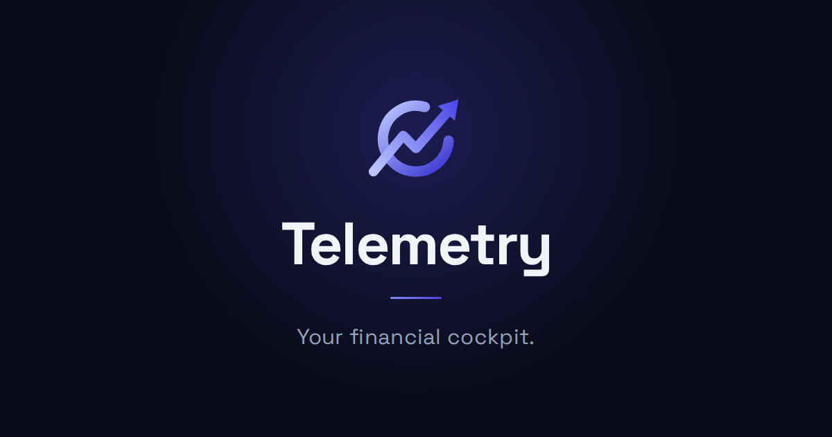I was tired of manually tracking my budget, so I created Telemetry. logo